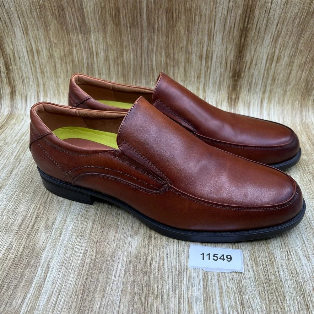 Florsheim Midtown Moc Toe Loafers Men's Size 11.5 D Brown Leather Slip On Shoes